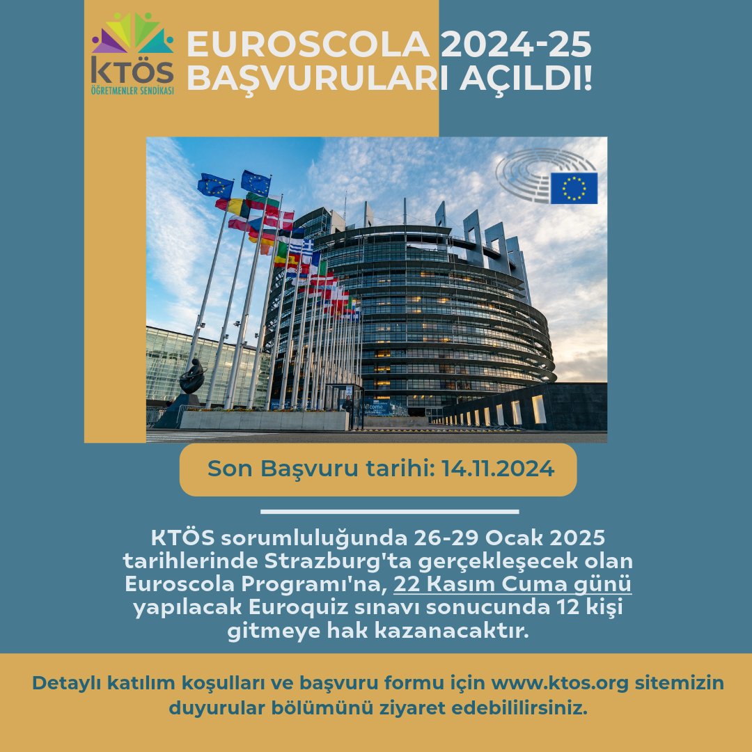 AVRUPA PARLAMENTOSU EUROSCOLA PROGRAMI 2024-25 Kayıtları Başladı!